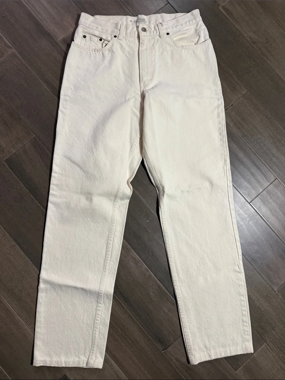 Vintage Banana Republic Off White Cream Denim Jeans 33/34 USA Made